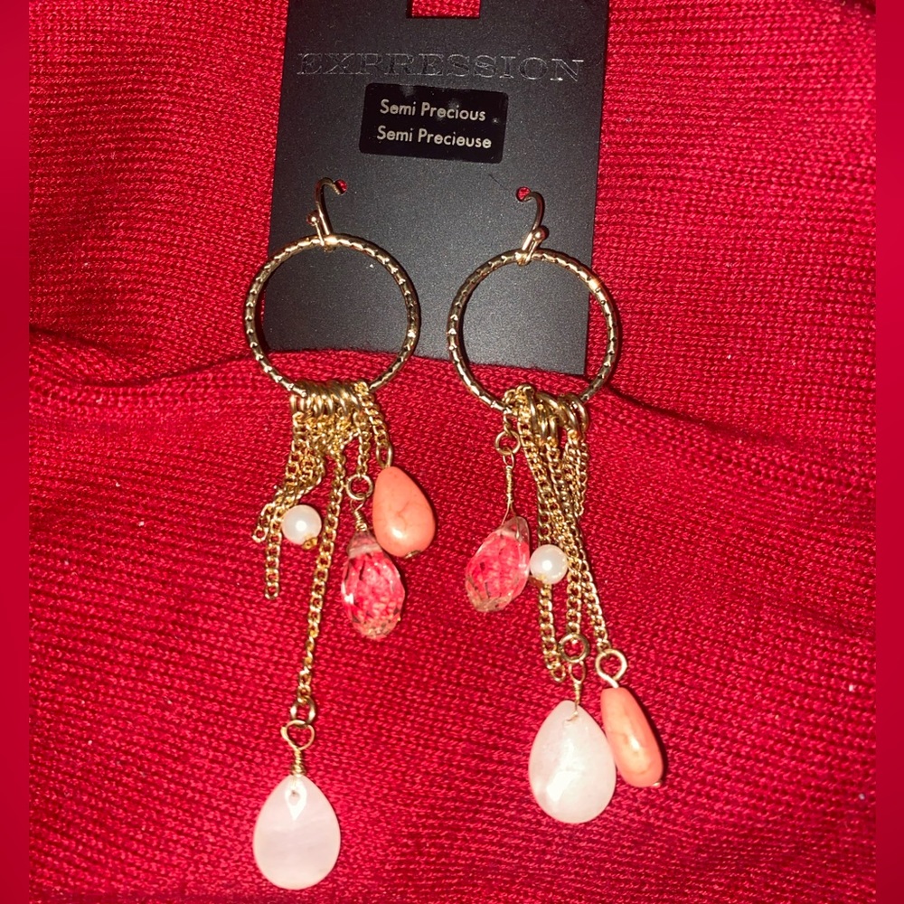 Semi-Precious Dangle Earrings